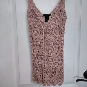 Women's handknit vintage crochet top
